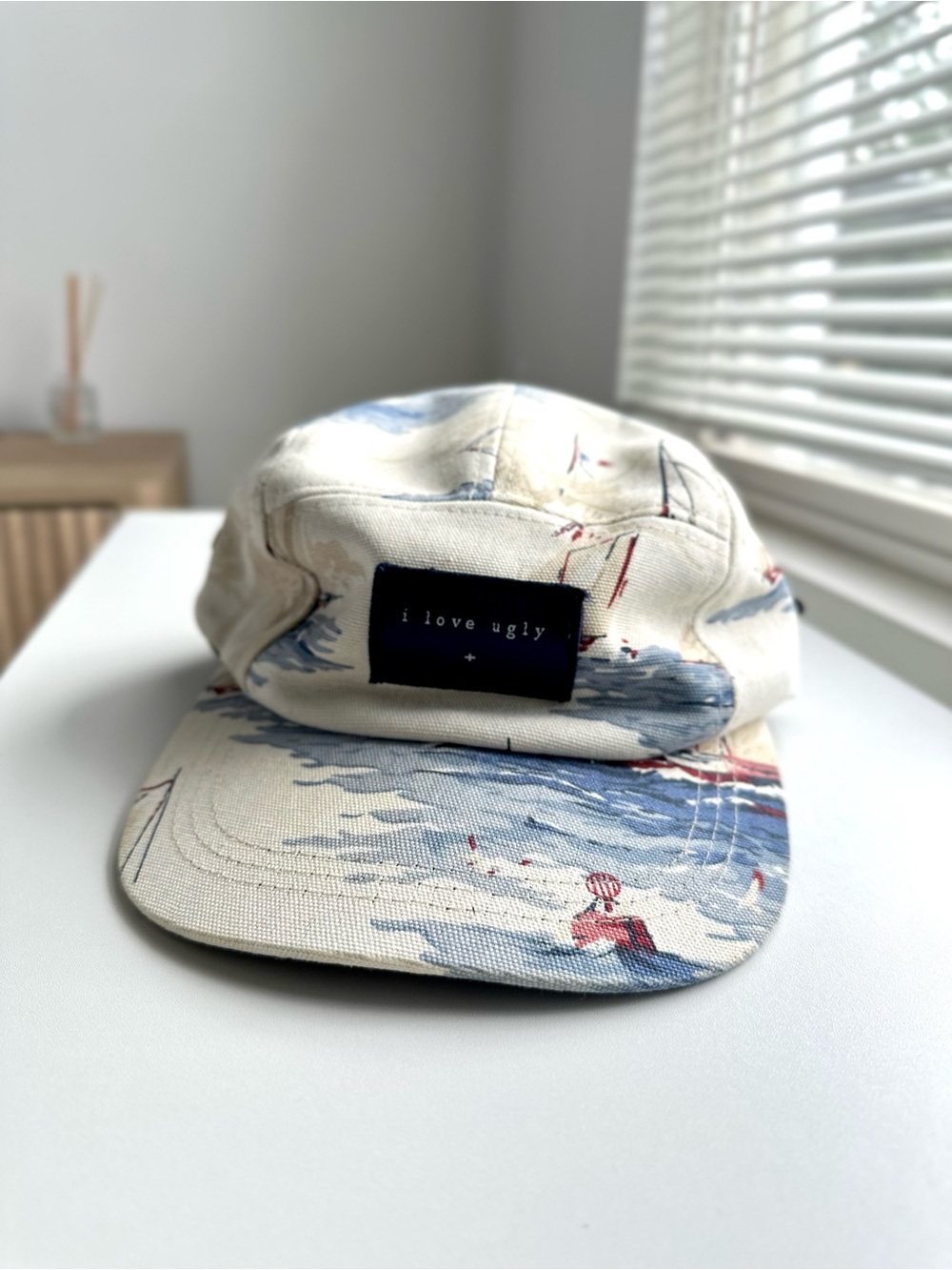 I Love Ugly 5-Panel Nautical Print Cap